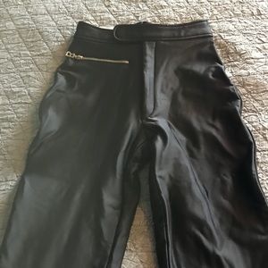 Ski pants these are in your boots with stirrups.